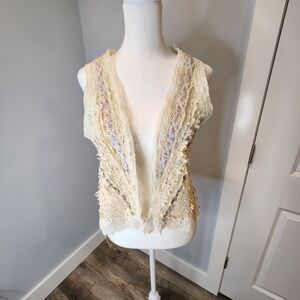 Vintage Westport 1 Cream Lace Vest
